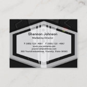 ちょうネクタイが付いている黒いタキシード 名刺 (裏面)