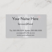 ちょうネクタイが付いている黒いタキシード 名刺 (裏面)