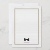 ちょうネクタイのアイデンティティの招待状 招待状 (裏面)