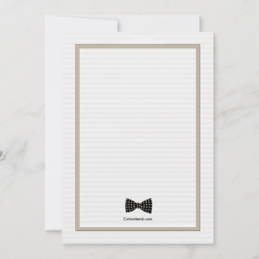 ちょうネクタイのアイデンティティの招待状 招待状 (裏面)