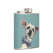 ちょうネクタイのスケッチを持つかわいいチワワ フラスク (右)