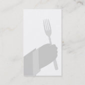 ちょうネクタイのタキシードのフォークのシェフのケイタリングビジネスカード 名刺 (裏面)