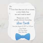 ちょうネクタイのベビーシャワーの招待状 招待状 (正面/裏面)