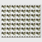 ちょうネクタイの包装紙を持つ猫 ラッピングペーパー (フラット)