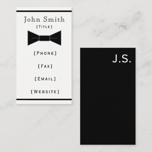 ちょうネクタイの名刺 名刺 (正面/裏面)