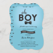 ちょうネクタイの小さい人のベビーシャワーの招待状 招待状 (正面/裏面)