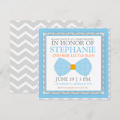 ちょうネクタイの男の赤ちゃんのシャワーの招待 招待状 (正面/裏面)