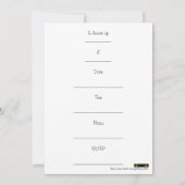 ちょうネクタイの白黒を持つ日付の招待状を救って下さい セーブザデート (裏面)