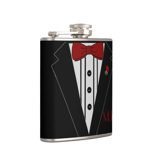 ちょうネクタイの花婿の付添人の結婚式のタキシード フラスク (右)
