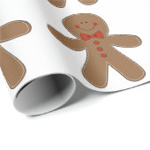 ちょうネクタイを身に着けているジンジャーブレッドマン ラッピングペーパー (ロールコーナー)