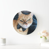 ちょうネクタイ猫 ラージ壁時計 (ホーム)
