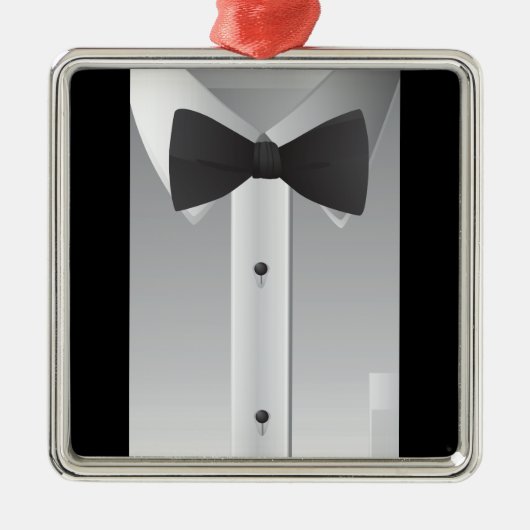 ちょうネクタイ メタルオーナメント (正面)