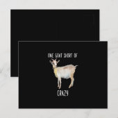 ちょっとおかしい、でも面白い、ゴート インビテーションポストカード (正面/裏面)