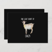 ちょっとおかしい、面白いヤギ インビテーションポストカード (正面/裏面)