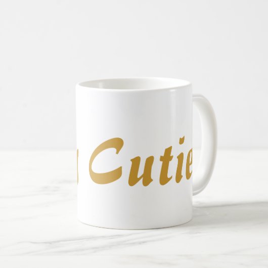 ちょっとかわいこちゃんの金ゴールドの文字を入れること コーヒーマグカップ (正面右)