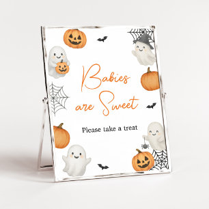 ちょっとしたお化けのかぼちゃ ハロウィン Babies are Sweet ポスター