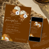 ちょっとしたかぼちゃのひまわり秋のベイビーシャワー 招待状