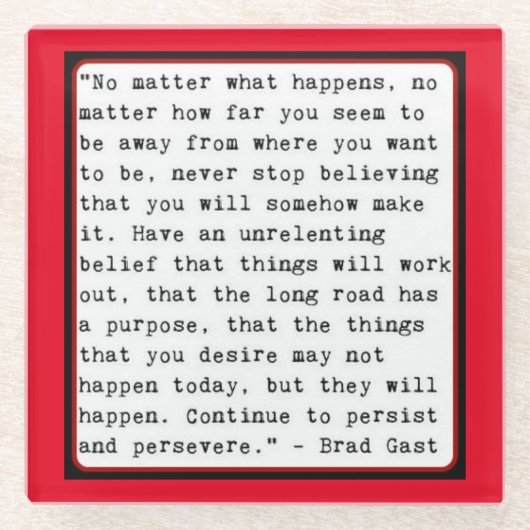 ちょっとしたインスピレーション ガラスコースター (正面)