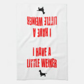 ちょっとしたウィーナー冗談 キッチンタオル (縦)