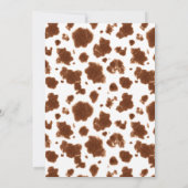 ちょっとしたカウボーイのウェスタンスタイルのベビーシャワーのお知らせ 招待状 (裏面)