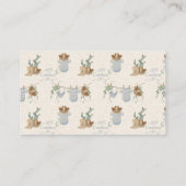 ちょっとしたカウボーイのベイビーシャワーディーパーラッフル エンクロージャーカード (裏面)