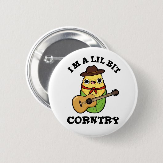 ちょっとしたカントリー風のユーモアが面白い、コーンパンの本当の意味 缶バッジ (正面&裏面)