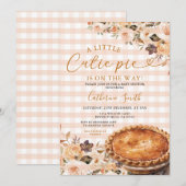 ちょっとしたキューティパイベイビーシャワーリングス フルール オートム 招待状 (正面/裏面)