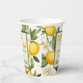 ちょっとしたスウィート レモン テーマのベビーシャワー 紙コップ (右)