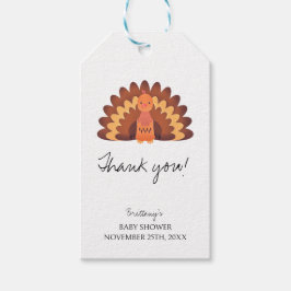 ちょっとしたトルキーの感謝祭ベイビーシャワー ギフトタグ