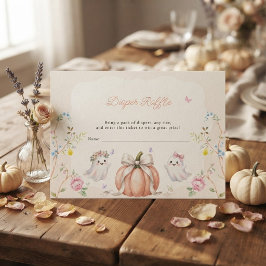 ちょっとしたブーかわいいピンクの10月のベビーシャワー エンクロージャーカード