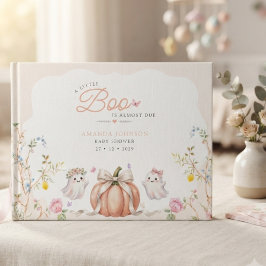 ちょっとしたブーかわいいピンクの10月ベビーシャワー ゲストブック
