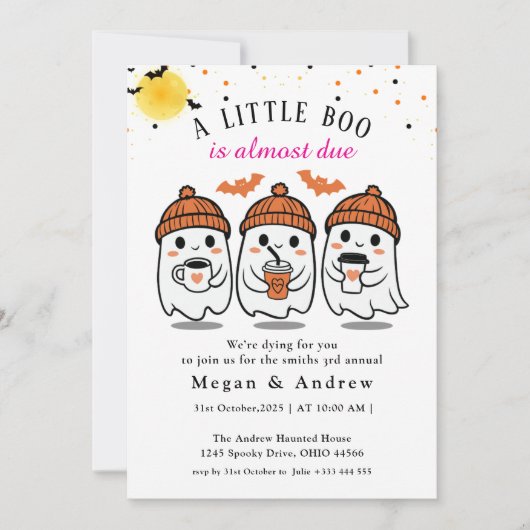 ちょっとしたブーがハロウィーンの原因だ 招待状 (正面)