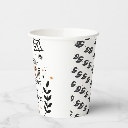 ちょっとしたブーがハロウィーンの約束だ 紙コップ (左)