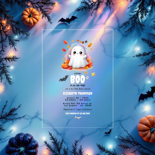 「ちょっとしたブーが行き着いている」ハロウィーンの赤ちゃんシャワー アクリル招待状