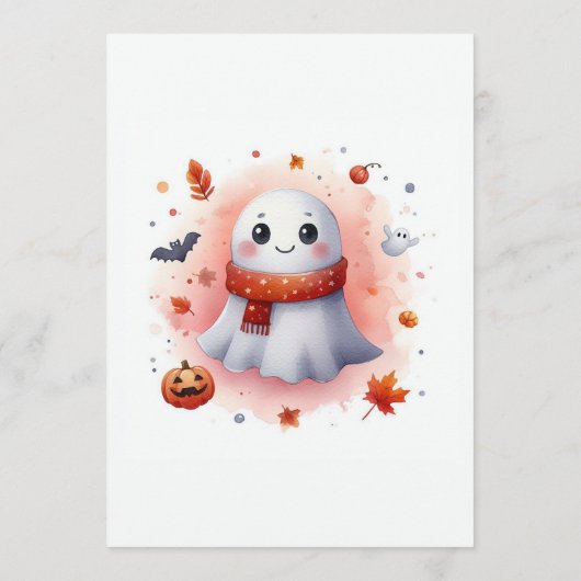 「ちょっとしたブーが行き着いている」ハロウィーンの赤ちゃんシャワー アドバイスカード (裏面)