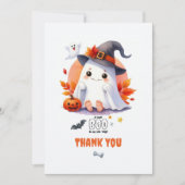 「ちょっとしたブーが行き着いている」ハロウィーンの赤ちゃんシャワー サンキューカード (正面)