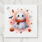 「ちょっとしたブーが行き着いている」ハロウィーンの赤ちゃんシャワー フェイバータグ (正面)