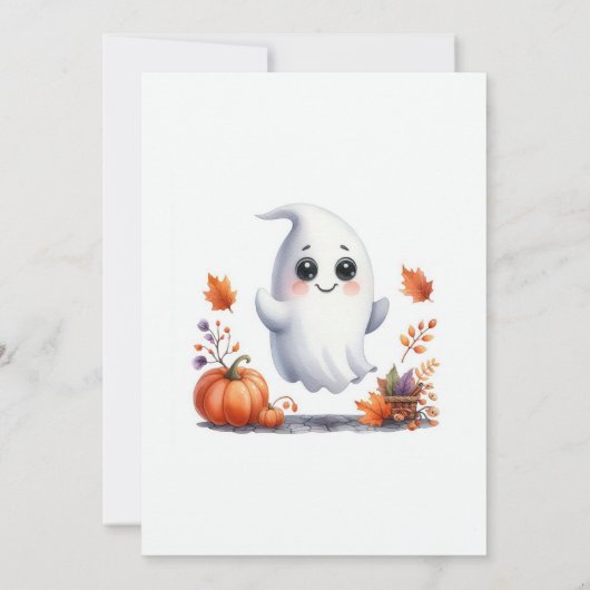 「ちょっとしたブーが行き着いている」ハロウィーンの赤ちゃんシャワー 招待状 (裏面)