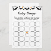 ちょっとしたブーちゃんがハロウィンの出産前にお祝いベイビーシャワー 招待状 (正面/裏面)