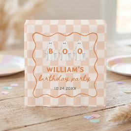 ちょっとしたブー可愛い幽霊誕生日ナプキン スタンダードカクテルナプキン