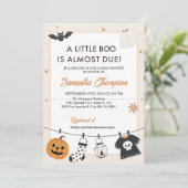 ちょっとしたブー ハロウィン ベイビー シャワー 招待状 (スタンド正面)