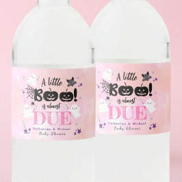 ちょっとしたブー |ハロウィーンガールのベビーシャワー ペットボトルラベル