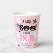 ちょっとしたブー |ハロウィーンガールのベビーシャワー 紙コップ (裏面)