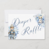 ちょっとしたプリンス ロイヤルブルーおむつくじ 招待状 (正面)