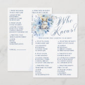 ちょっとしたプリンス ロイヤルブルーシャワー 誰にもわからない 招待状 (正面/裏面)