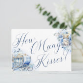 ちょっとしたプリンセス ロイヤルブルー シャワー キス 招待状 (スタンド正面)