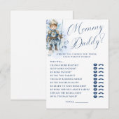 ちょっとしたプリンセス ロイヤルブルー シャワー ママまたはパパ 招待状 (正面/裏面)