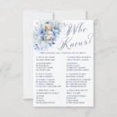 ちょっとしたプリンセス ロイヤルブルー シャワー 誰にもわからない 招待状 (正面)