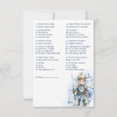 ちょっとしたプリンセス ロイヤルブルー シャワー 誰にもわからない 招待状 (裏面)