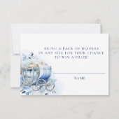 ちょっとしたプリンセス ロイヤル ブルー シャワーディパーくじ 招待状 (裏面)